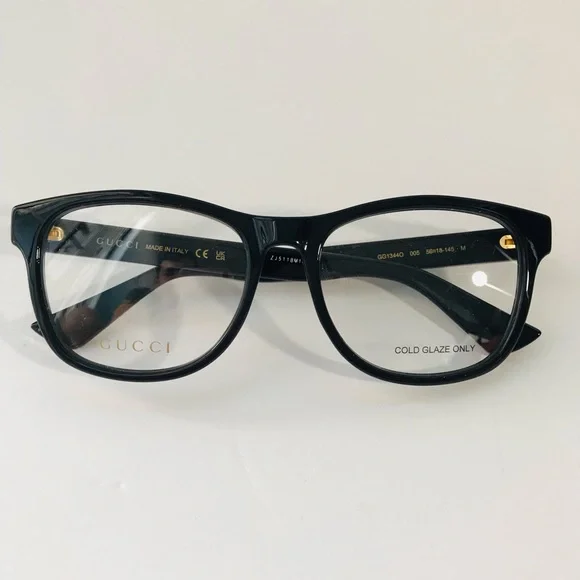 New Gucci Demo Square Men's Eyeglasses GG1344O 005 56